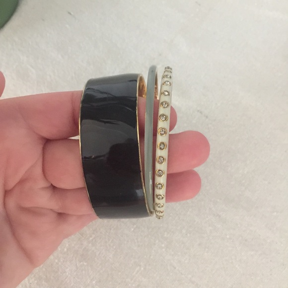 🛍️Vintage y2k J. Crew bangle bracelets gold black white - Picture 3 of 6